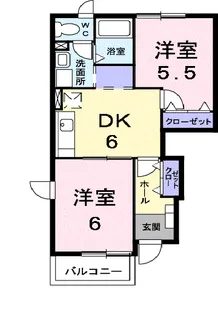 ウォーターフィールド D【1階】の間取り