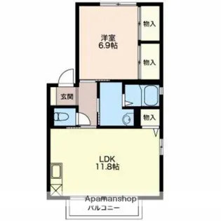 夢見荘【2階】の間取り