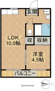 ニューバレイ【B203号室】の間取り