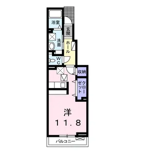 ラッフィナートアロッジオ【105号室】の間取り