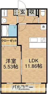 グランストーク ウーヴァ【1階】の間取り