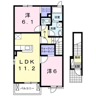リバーサイドⅠ【2階】の間取り