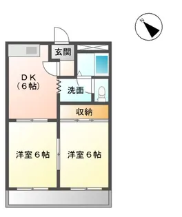 メゾンルミエール【2階】の間取り