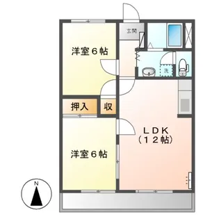 シャトー森平【2階】の間取り