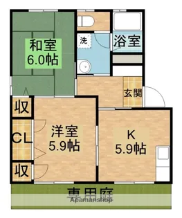 セレッソD【102号室】の間取り