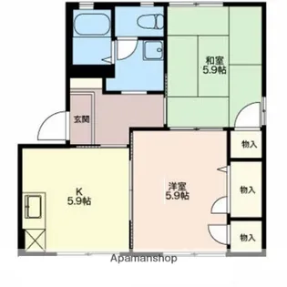 サンライズ佐倉A【1階】の間取り