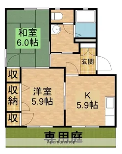 サンライズ佐倉B【101号室】の間取り