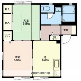 ひばりC【102号室】の間取り