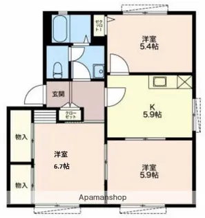 ひかりB【202号室】の間取り