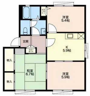 ひかりC【2階】の間取り
