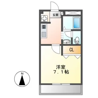 1Kの間取り画像