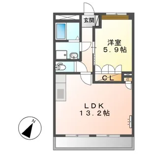 グランディールⅠ【3階】の間取り