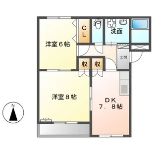 ハッピーメモリー【2階】の間取り