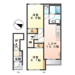 K・フォルティア【2階】の間取り