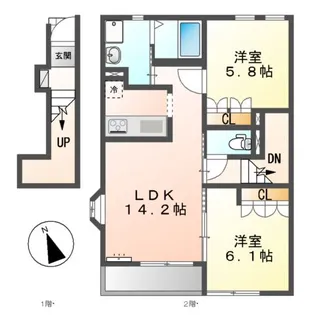 レゴリス【2階】の間取り