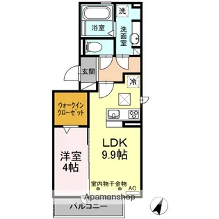 D−ROOM初馬【1階】の間取り