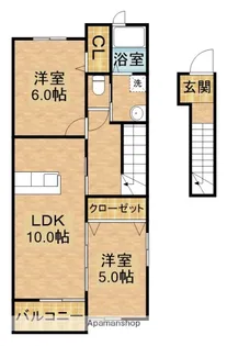 笠麓館 北【2階】の間取り