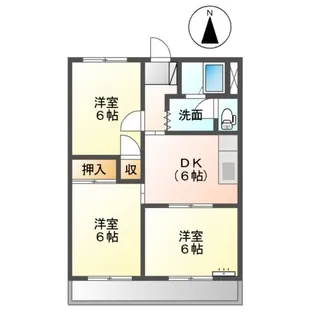 ラ・フォーレ二瀬川Ⅱ【1階】の間取り