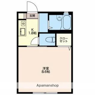 ソレーユながおA【102号室】の間取り