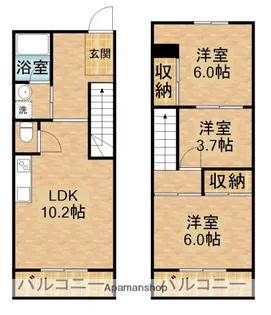 ユーロハイツ浜岡【405号室】の間取り