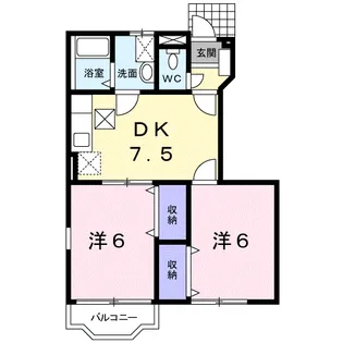 グリーンパレス Ⅵ【1階】の間取り