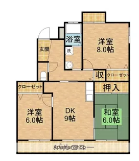 コーポ御前崎第三B【1階】の間取り