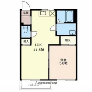 スカイハイツC【101号室】の間取り