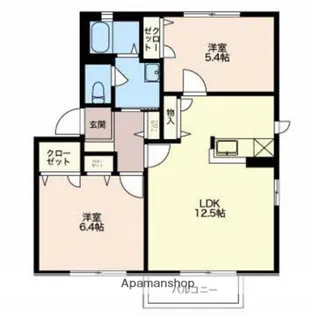 カテリーナB【201号室】の間取り