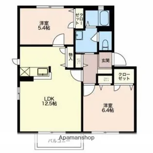 カテリーナB【202号室】の間取り