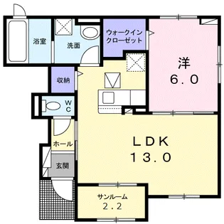 ラルーチェ【1階】の間取り