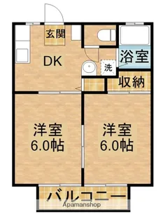 サンビレッジOGASA A【202号室】の間取り