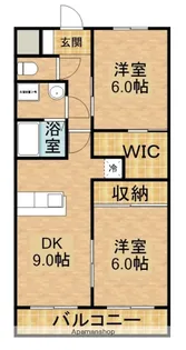 グレイスコートⅠ【402号室】の間取り