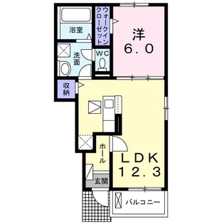 ベル トレーフル【1階】の間取り