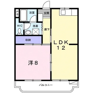 ハイツ百合の木Ⅰ【1階】の間取り