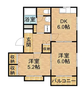 エバーグリーンⅢ【2階】の間取り