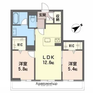 クレスティーク・ドマーニ【2階】の間取り