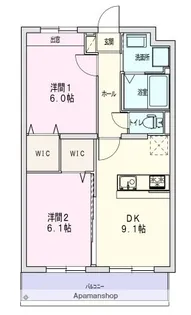 CINQ BLANC(サンク ブラン)【1階】の間取り