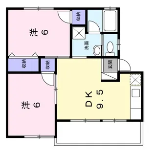 ラ・メゾンブロン(2)【2階】の間取り