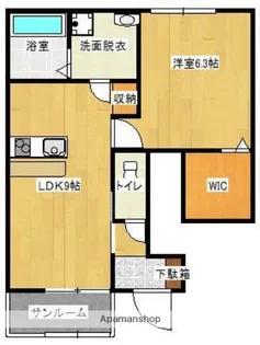 LOTUS静波【1階】の間取り