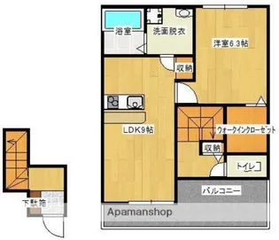 LOTUS静波【2階】の間取り