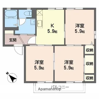 アレーゼⅠ【2階】の間取り