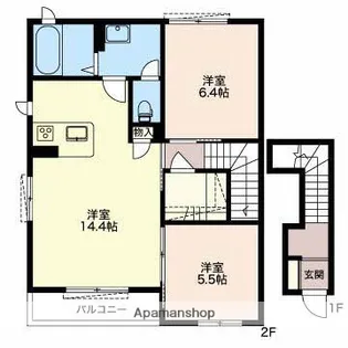 わたつみA【2階】の間取り