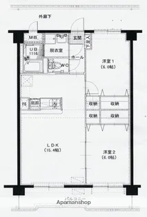 クレアールⅡ【3階】の間取り
