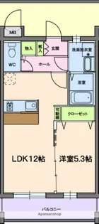 バロンドール【402号室】の間取り