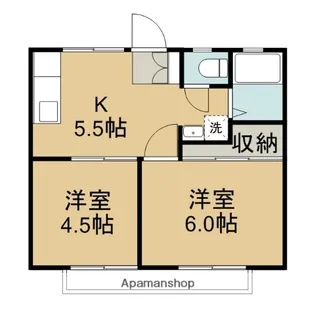ハイツプレリュード【202号室】の間取り