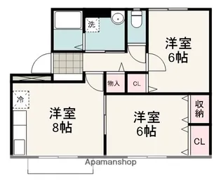 中島ベイコートA【1階】の間取り