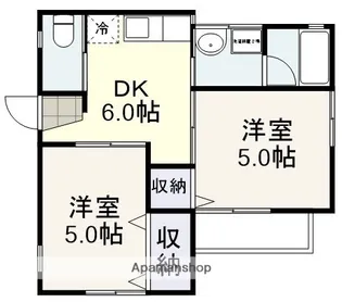 梅香園ハイツ【1階】の間取り