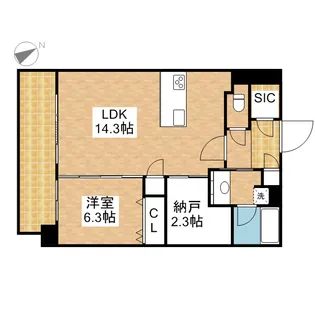 アデグランツ大須【14階】の間取り