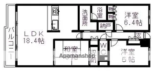 レザンドール東山元町【4階】の間取り