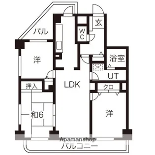 グランドハイリス本山【3階】の間取り
